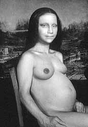 Ясмуса Моримура. "Бернменная Мона Лиза", компьютерный монтаж, 1998, Courtesy Lubring Augustine Gallery